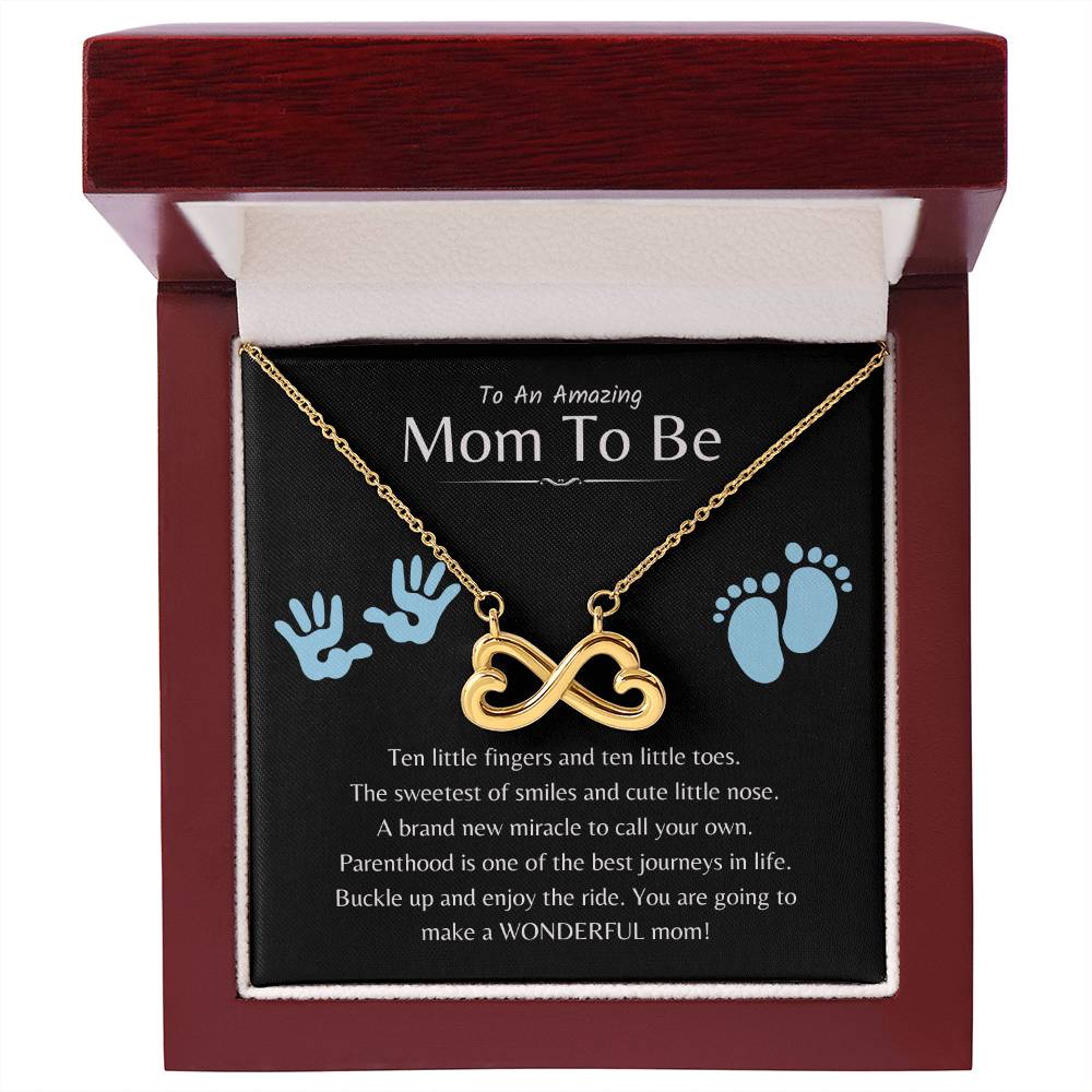 To An Amazing Mama To Be - A brand new miracle to call your own - Endless Love Necklace - Unique Gift for New Mom