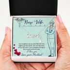 To My Nurse Wife Gift from Husband - Scripted Love Necklace