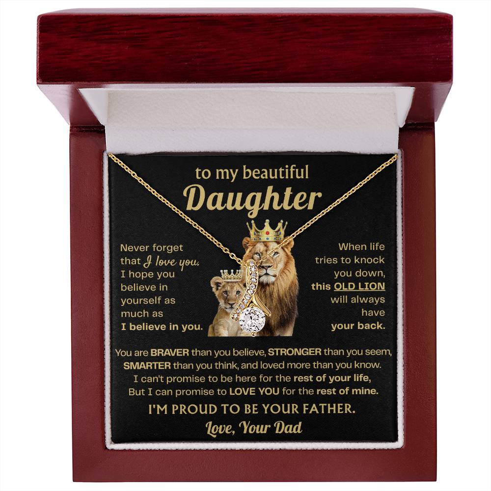 To My Daughter Necklace - Sentimental Surprise Gift from Dad - Alluring Beauty Necklace