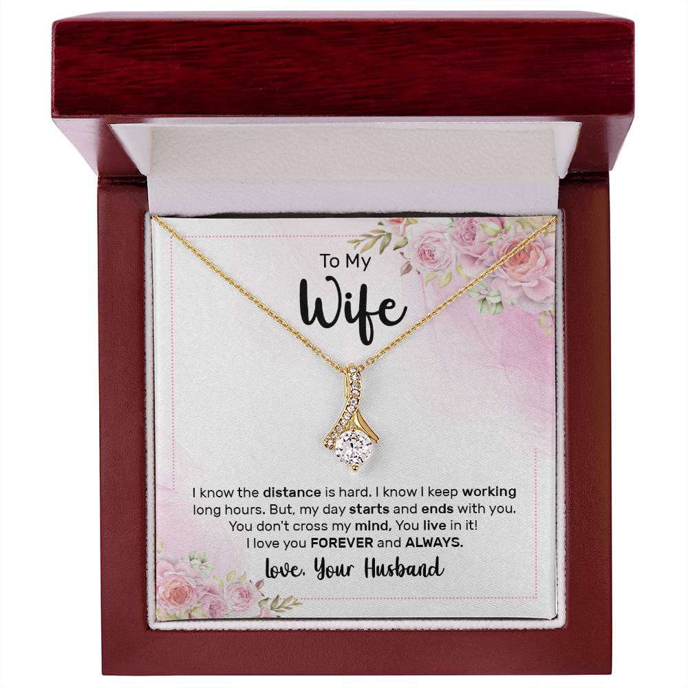 Emotional Wife Gift - Loving Jewelry from Husband for Birthday, Valentine’s Day & Anniversary - Alluring Beauty Necklace