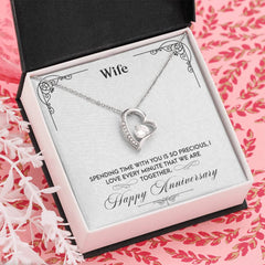Anniversary Necklace, Elegant Gift for Her, Celebrate Love, Precious Moments & Your Beautiful Story, Happy Anniversary