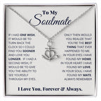To My Soulmate Necklace - Soulmate Gift for Her for Valentine’s Day & Every Day Love - Anchor Pendant Necklace