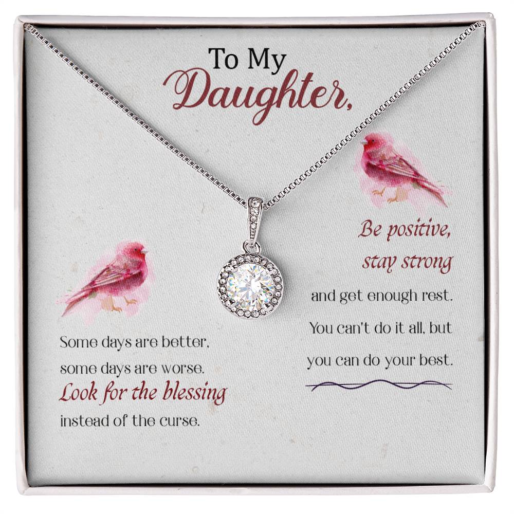 To My Daughter Necklace – Daughter Gift for Birthday, Graduation Achievements – Eternal Hope Necklace