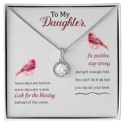 To My Daughter Necklace – Daughter Gift for Birthday, Graduation Achievements – Eternal Hope Necklace