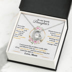 To My Lovely Daughter Necklace - Always keep me in your heart - Gift for Daughter from Mom - Forever Love Necklace