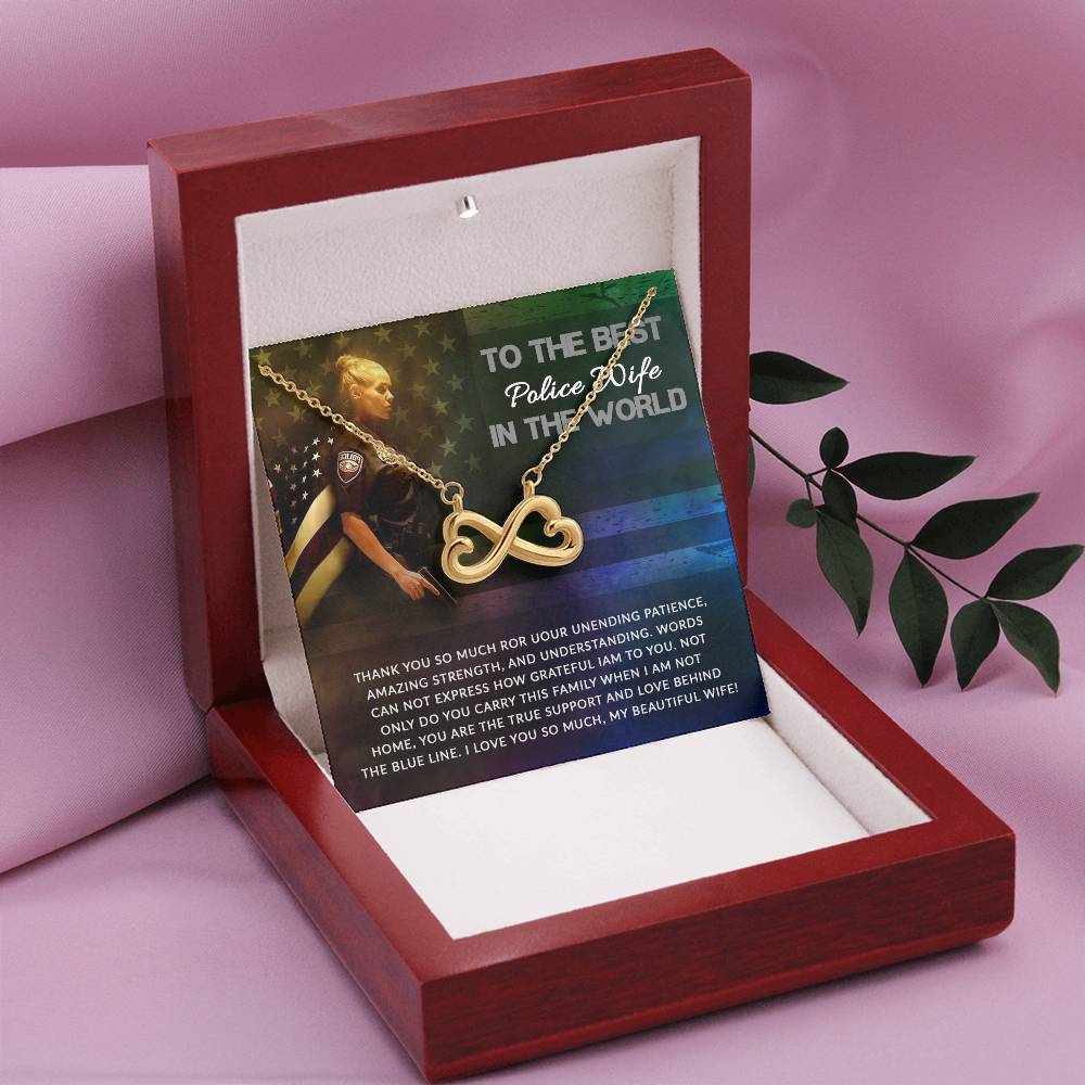 To The Best Police Wife Gift from Husband - Endless Love Necklace