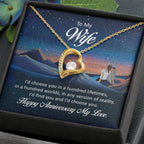 Unique Anniversary Gift for Wife - Loving Jewelry from Husband for Birthday, Valentine’s Day & Holidays - Forever Love Necklace
