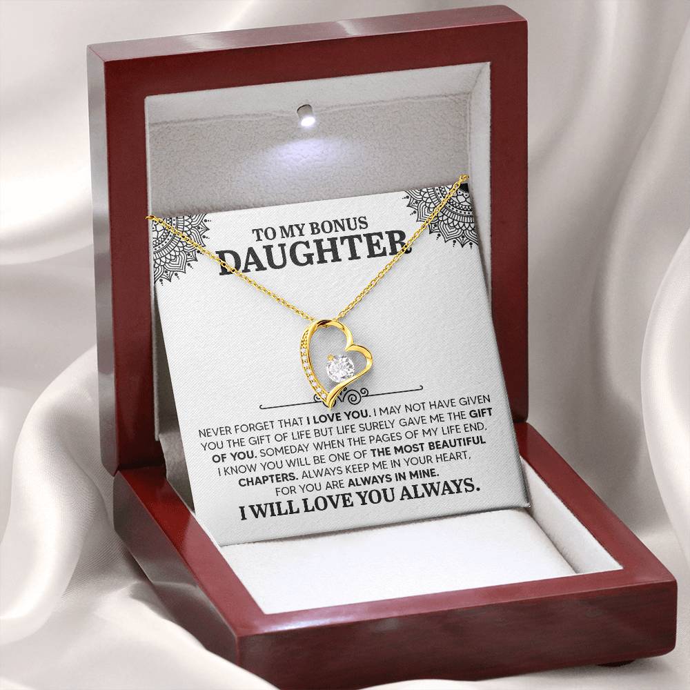 To My Daughter Necklace – Daughter Necklace for Graduation & Birthday Events – Forever Love Necklace