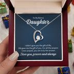 To My Daughter Necklace – Daughter Jewelry Gift for Graduation & Christmas – Forever Love Necklace