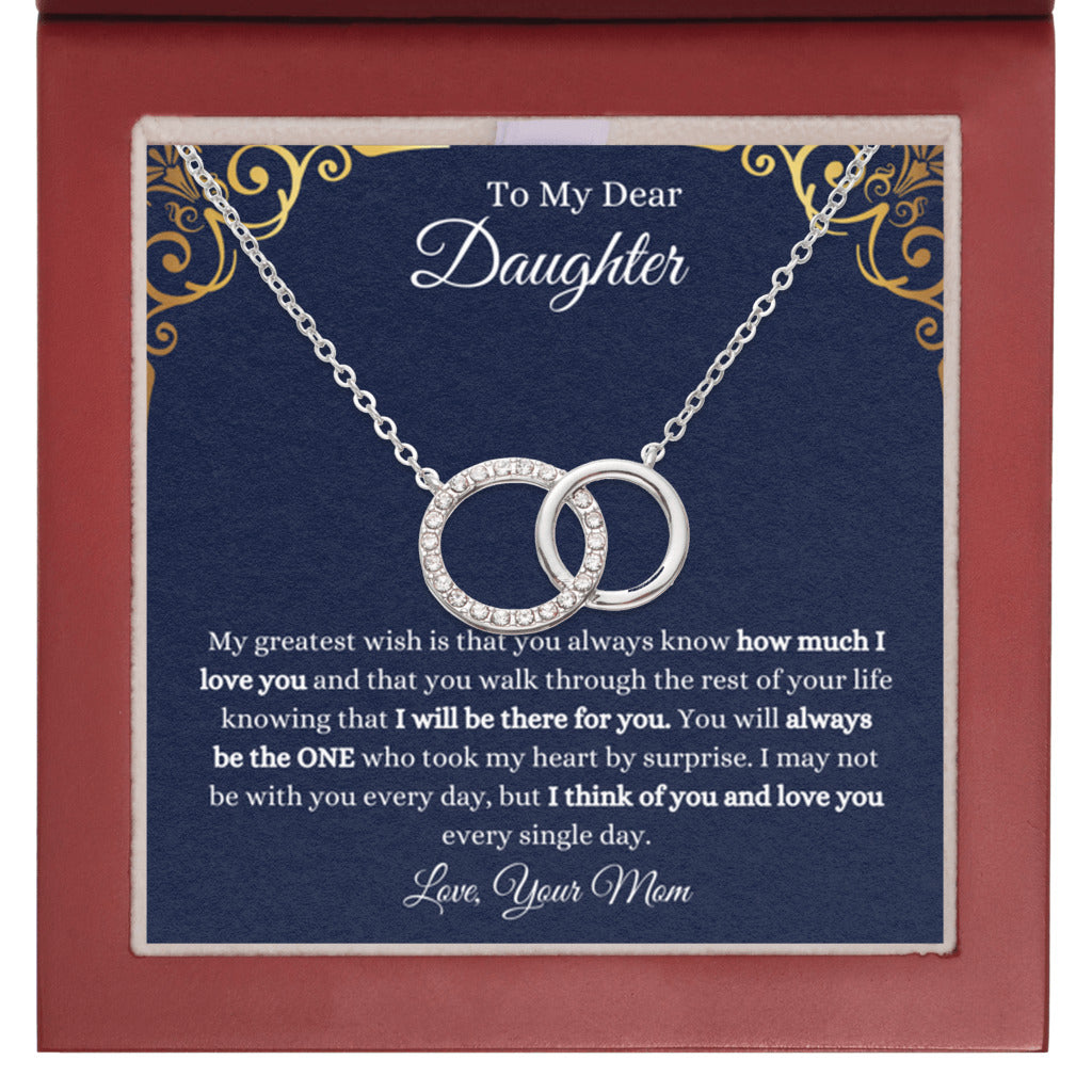 To My Dear Daughter Necklace from Mom