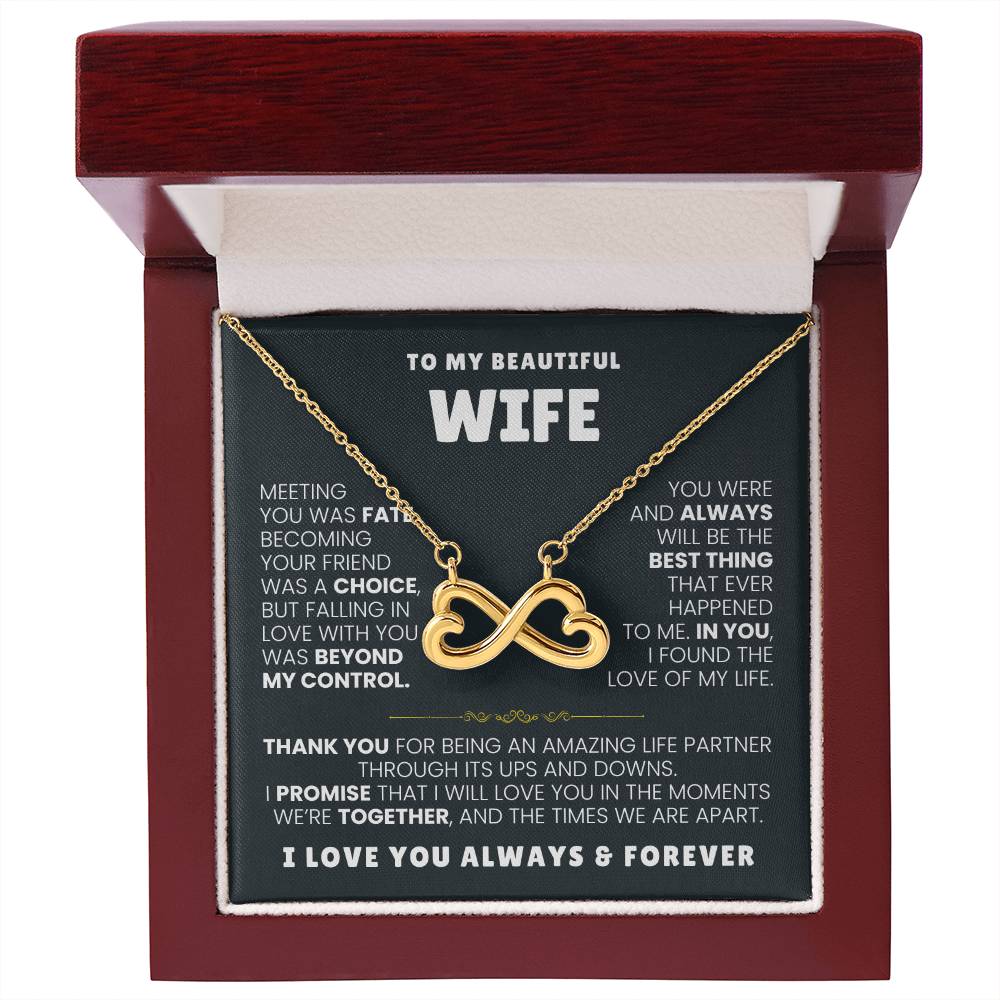 To My Wife Gift from Husband - Romantic Jewelry for Birthday & Anniversary Celebrations - Endless Love Necklace