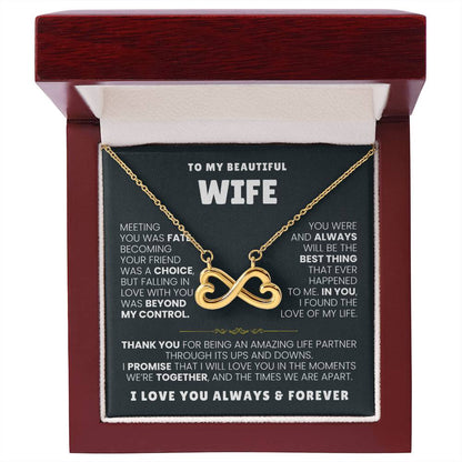 To My Wife Gift from Husband - Romantic Jewelry for Birthday & Anniversary Celebrations - Endless Love Necklace