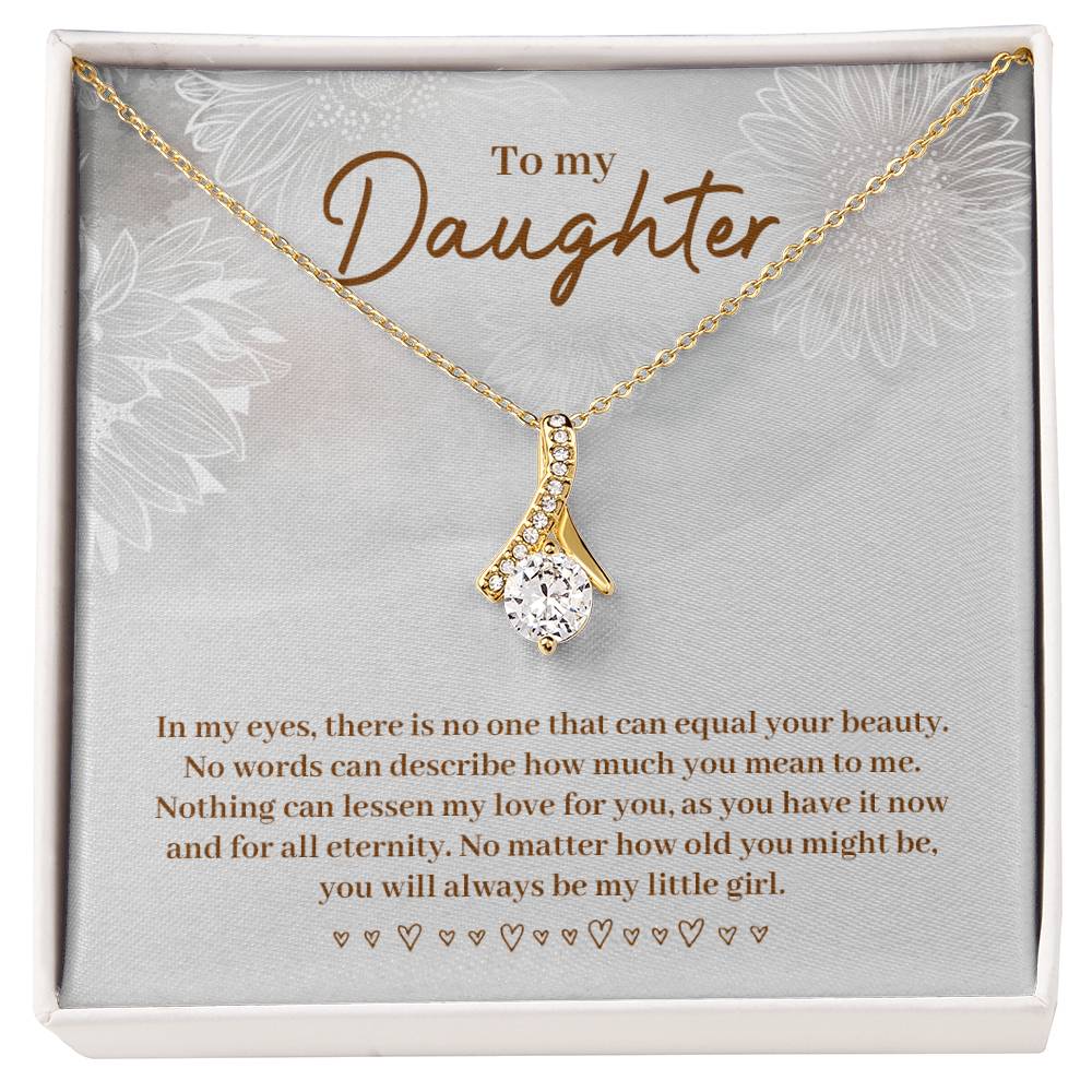 To My Daughter Necklace – Daughter Birthday Graduation Celebration Gift – Alluring Beauty Necklace