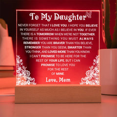 To My Beautiful Daughter - Acrylic Heart Gift, Elegant Keepsake, Special Memory