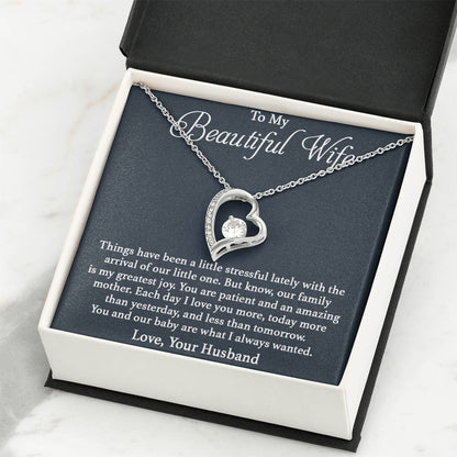 To My Beautiful Wife Necklace - Romantic Gift For Wives - Perfect For Anniversaries, Birthdays Or Special Occasions - Gifts For Her - Forever Love Necklace