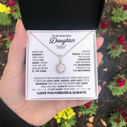 To My Daughter Necklace - Heartwarming Gift for Daughter’s Special Day - Eternal Hope Necklace