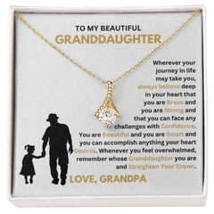 Timeless Alluring Beauty Necklace for Granddaughter, Jewelry Gift of Love and Support, Alluring Beauty Necklace, To My Beautiful Granddaughter