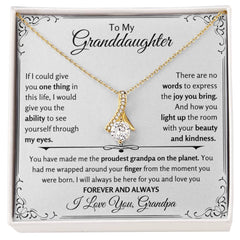 Beautiful Necklace for Granddaughter, Elegant Jewelry, Thoughtful Gift Idea, Alluring Beauty Necklace, To My Beautiful Granddaughter