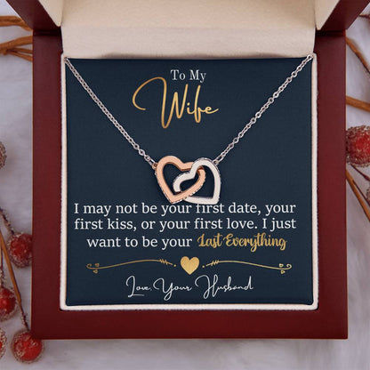Heartfelt Wife Jewelry - Love Gift from Husband for Birthday, Anniversary & Valentine’s Day - Interlocking Hearts Necklace