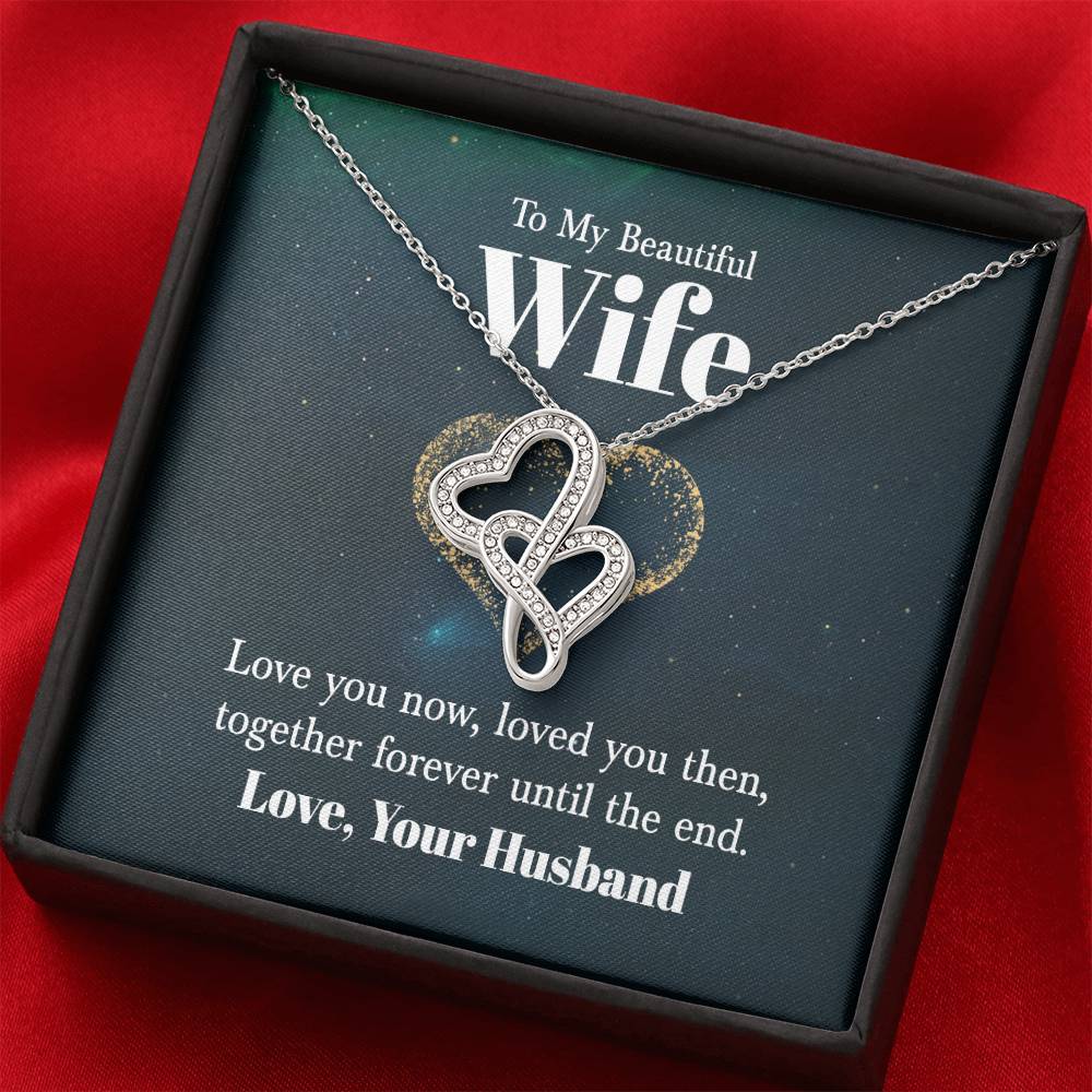 Romantic Gift for Wife from Husband - Meaningful Jewelry for Birthday, Anniversary, Christmas & Valentine’s Day - Heart-to-heart Pendant Necklace