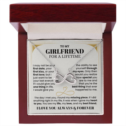 To My Girlfriend Necklace - Soulmate Jewelry Gift for Valentine’s Day, Birthday - Endless Love Necklace