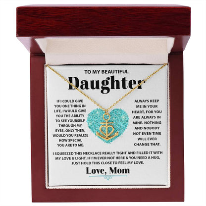 Beautiful Gift for Daughter from Mom - Anchor Pendant Necklace