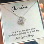 Gift for Grandma - Your Hugs and Kisses - Love Knot Necklace
