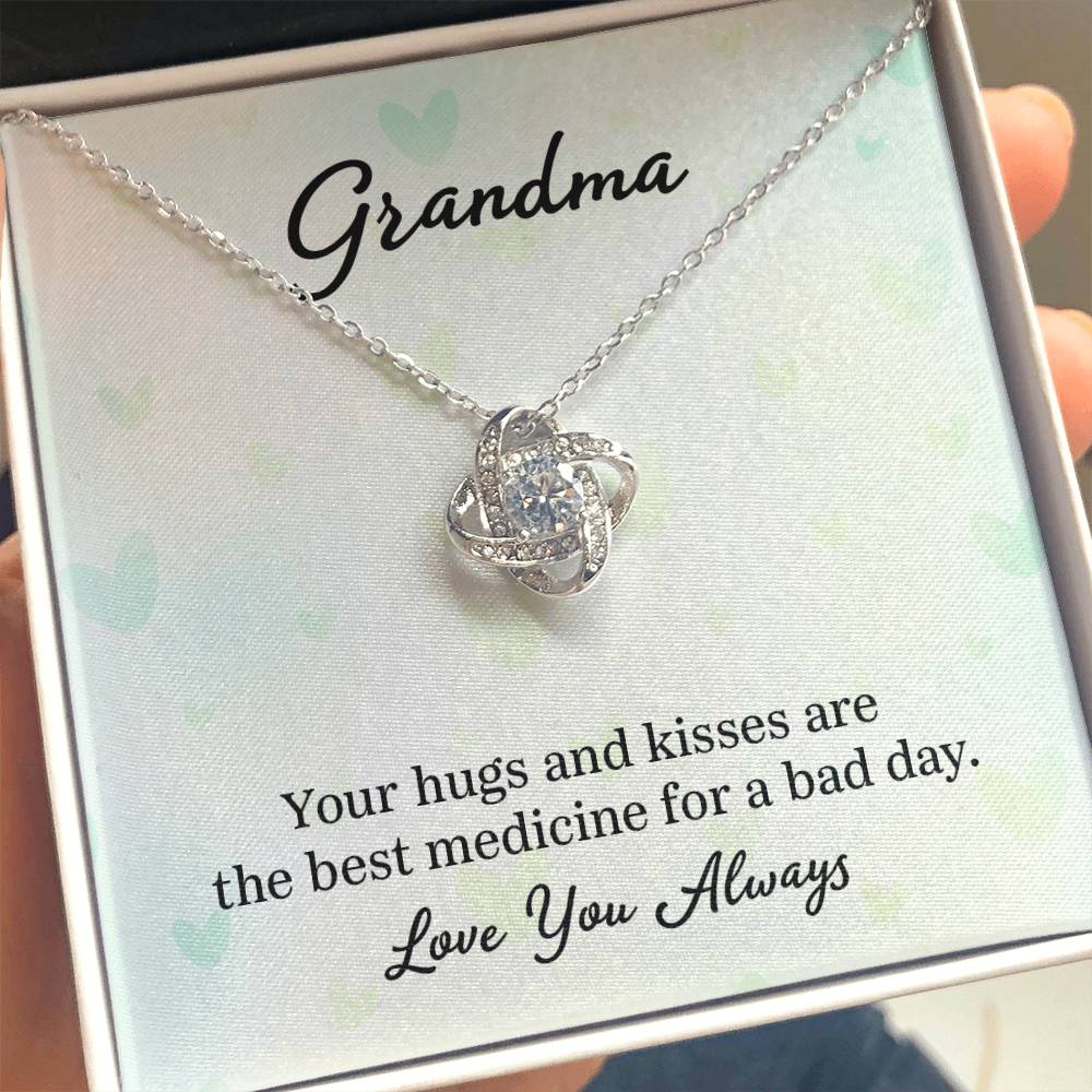 Gift for Grandma - Your Hugs and Kisses - Love Knot Necklace