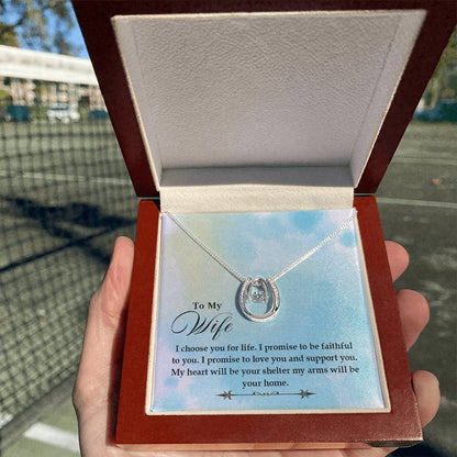 Romantic Love Gift for Wife - Heartfelt Jewelry from Husband - Lucky In Love Necklace