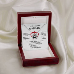 Soulmate Necklace Gift, Romantic Jewelry For Her, Anniversary Present, Birthday Gift For Soulmate, To My Beautiful Soulmate