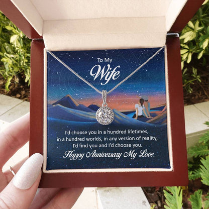 Special Anniversary Gift for Wife - Romantic Jewelry from Husband for Valentine’s Day or Birthday - Eternal Hope Necklace