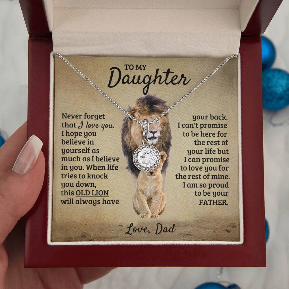 To My Daughter Necklace - Father to Daughter Gift for Graduation, Birthday & Big Life Moments - Eternal Hope Necklace