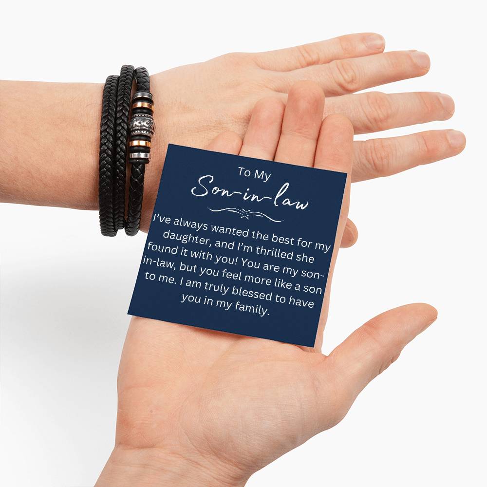To My Son In Law – Holiday, Birthday, Graduation Gift – Love You Forever Bracelet