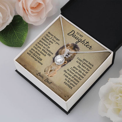 To My Daughter Necklace - Father to Daughter Gift for Graduation, Birthday & Big Life Moments - Eternal Hope Necklace