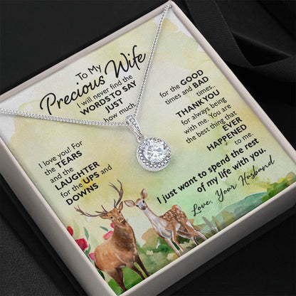 Love Gift for Wife from Husband - Sentimental Jewelry for Valentine’s Day, Anniversary, Birthday & Christmas - Eternal Hope Necklace
