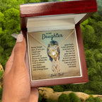 To My Daughter Necklace - Beautiful Daughter Jewelry for Birthday & Proud Dad Moments - Love Knot Necklace