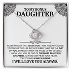To My Daughter Necklace – Daughter Jewelry: Graduation, Birthday & Christmas – Love Knot Necklace