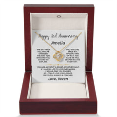 Necklace for 3rd Anniversary, Elegant Gift for Her, Celebrate Love, Memories & Special Moments, Happy 3rd Anniversary