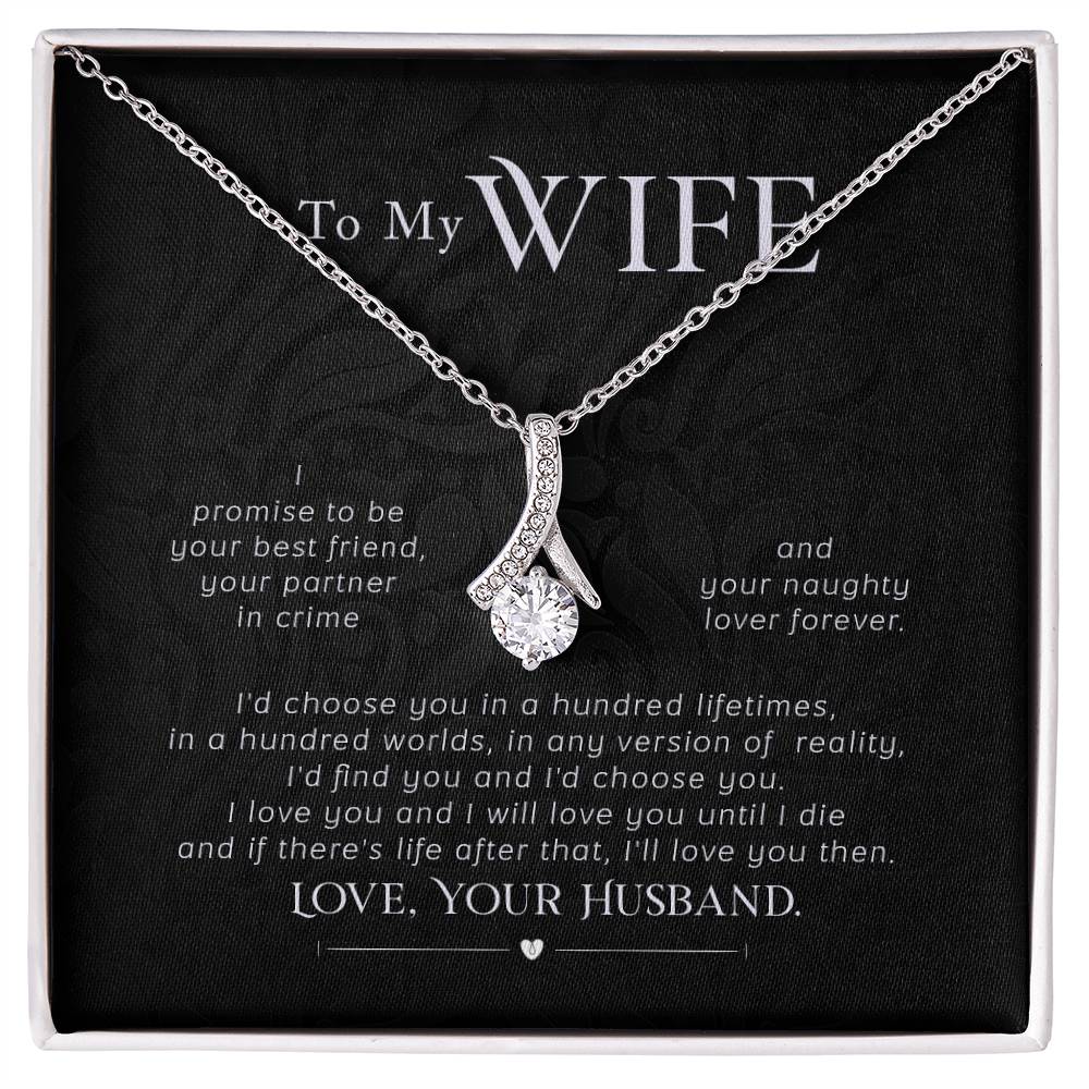 Wife Birthday Gift from Husband - Romantic Jewelry for Valentine’s Day & Anniversaries - Alluring Beauty Necklace