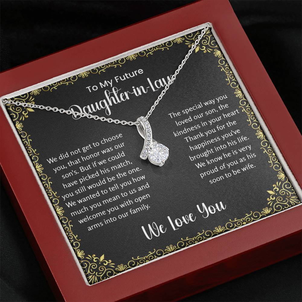To My Future Daughter In Law - Alluring Beauty Necklace - Gift for Bonus Daughter