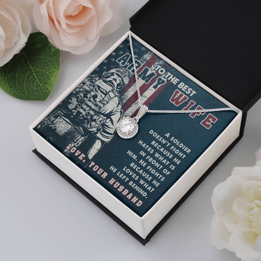 To The Best Army Wife - Eternal Hope Necklace - Gift for Wife from Husband