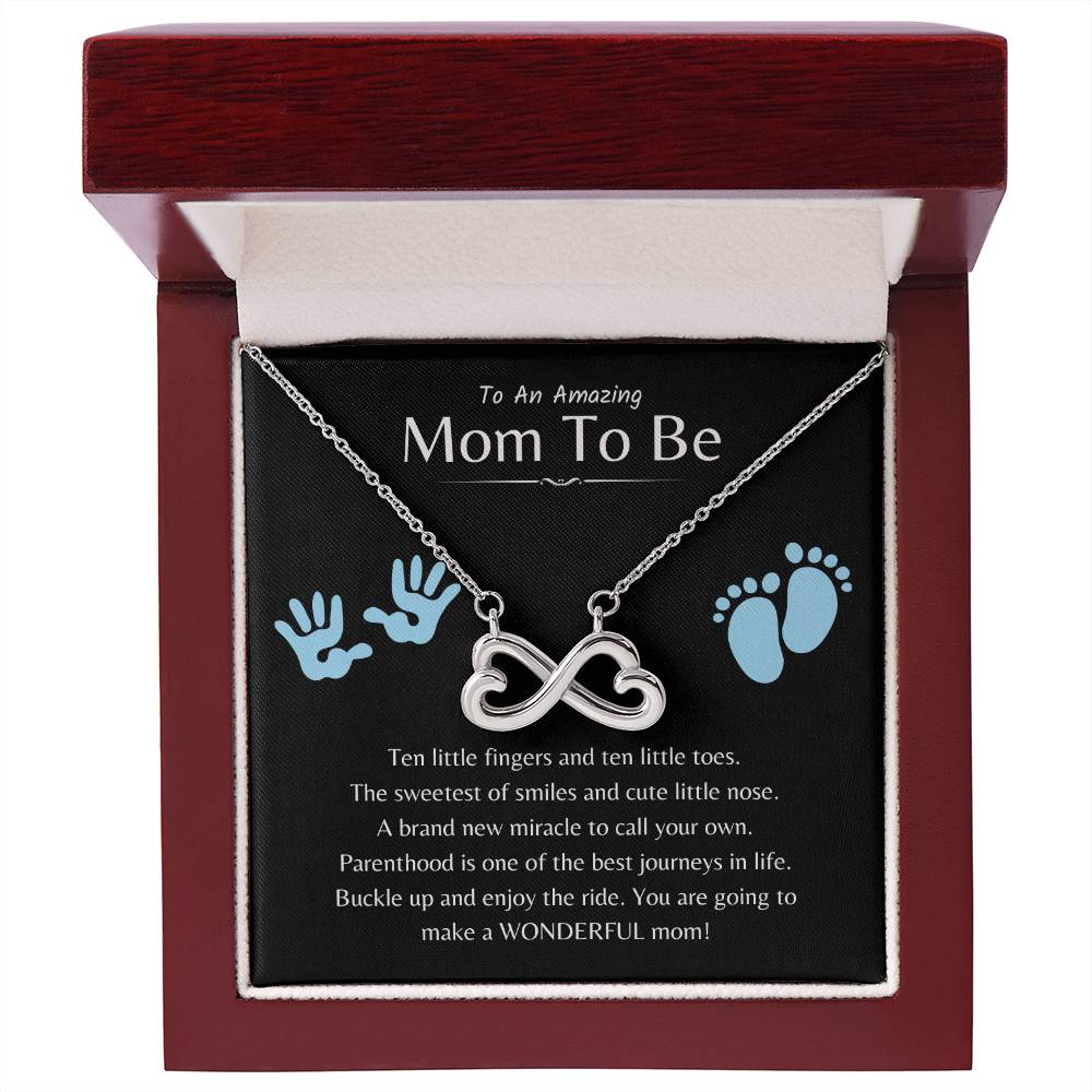 To An Amazing Mama To Be - A brand new miracle to call your own - Endless Love Necklace - Unique Gift for New Mom