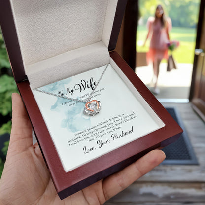 To My Wife Necklace - Best Romantic Gift for Wife - Crown Pendant Necklace