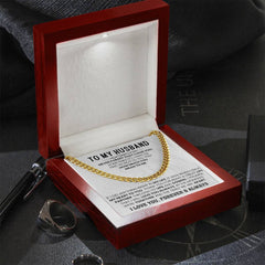 Romantic Gifts for Husband, Gold Chain Necklace with Love Message, To My Husband