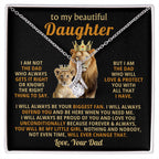 To My Daughter Necklace - Everyday Love Jewelry Gift from Dad for Daughter’s Birthday & Just Because - Alluring Beauty Necklace