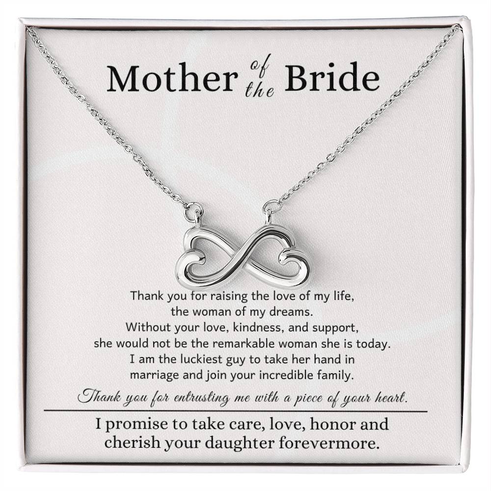 Mother of the Bride Gift from Son In Law - Thank you for raising the love of my life - Endless Love Necklace