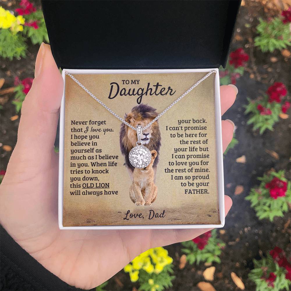 To My Daughter Necklace - Father to Daughter Gift for Graduation, Birthday & Big Life Moments - Eternal Hope Necklace