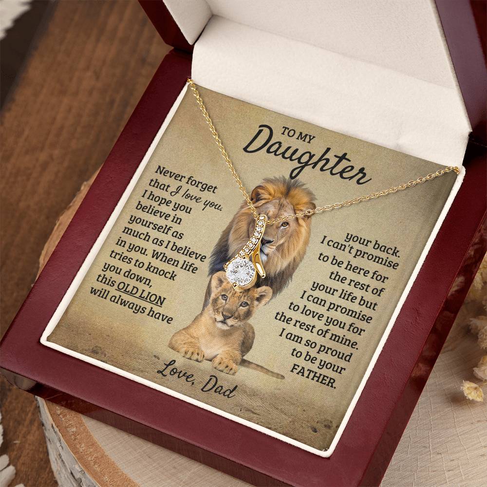 To My Daughter Necklace - I am so proud to be your father - Daughter Gift from Dad - Alluring Beauty Necklace