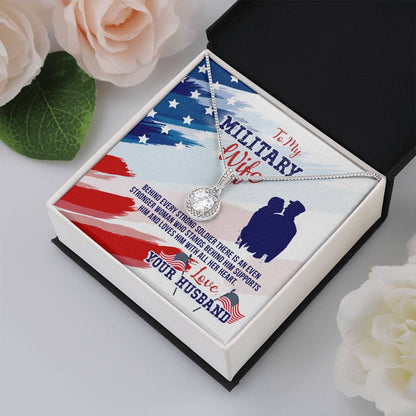 To My Military Wife from Husband - Eternal Hope Necklace