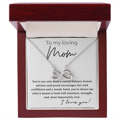 To My Loving Mom - I Love You - Endless Love Necklace - Sentimental Gift for Mom